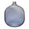 8&#x22; Blue Modern Round Tinted Glass Vase